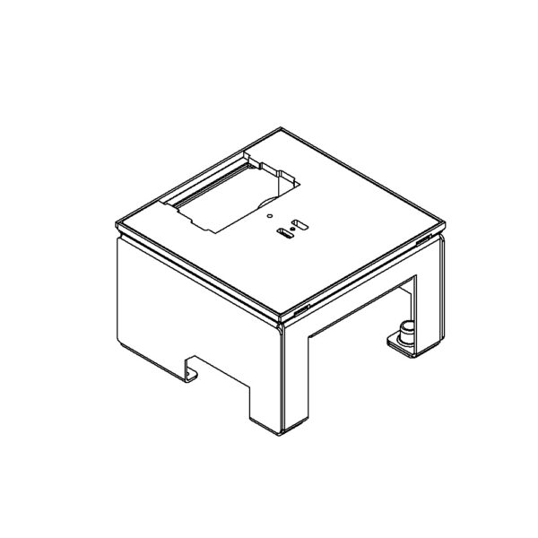 Produktbild UBD 132 001  -  Unterflur-Bodendose UBD 130 inkl. belegtem Deckel aus 4mm SVZ, ohne Schutzkante, mit Ausschnitt